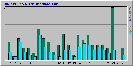 Hourly usage for December 2020